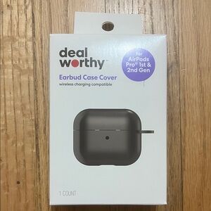 NIB Deal Worthy Black Earbud Case Cover For AirPods Pro 1st & 2nd Gen